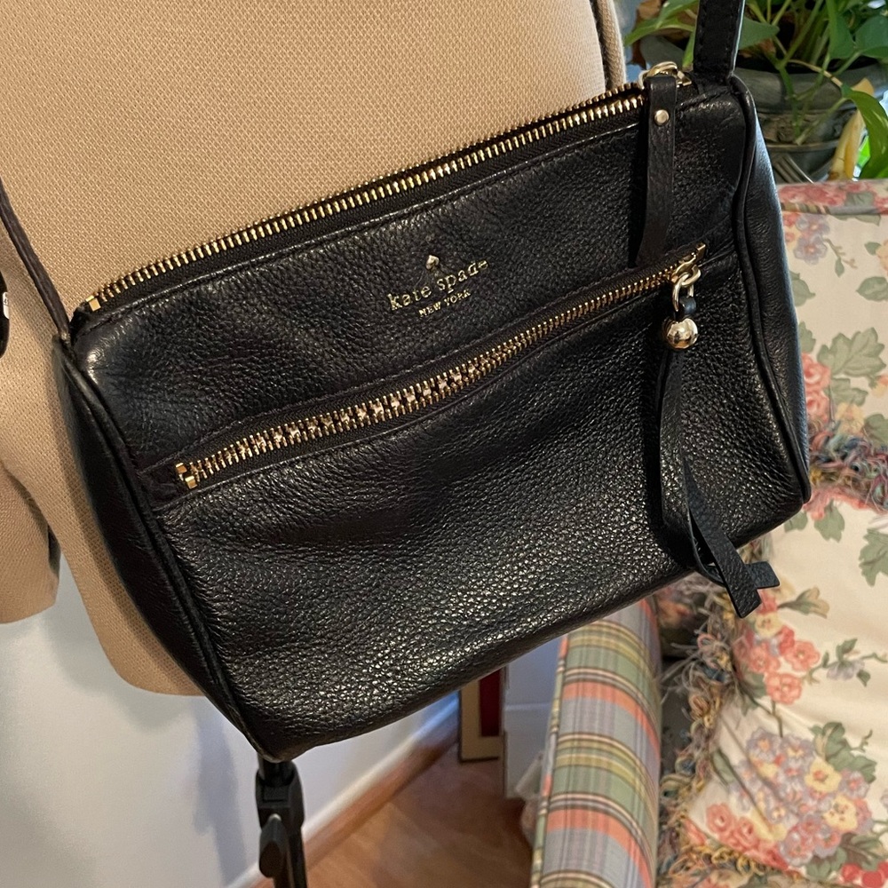 Kate Spade Black Pebbled Leather Crossbody Bag